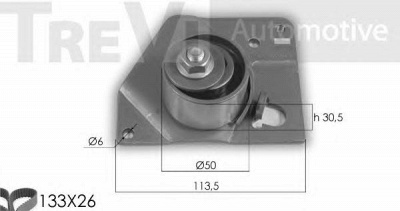 TREVI AUTOMOTIVE kd1274 -  Комплект ремня ГРМ